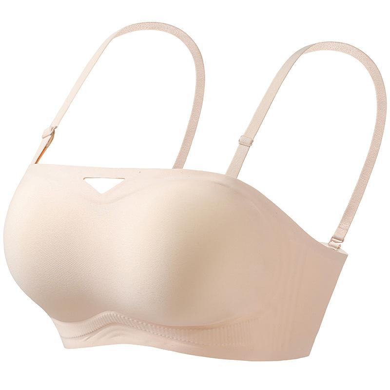 Strapless women's non-slip summer thin anti-light tube top without steel ring and seamless bra cover-1