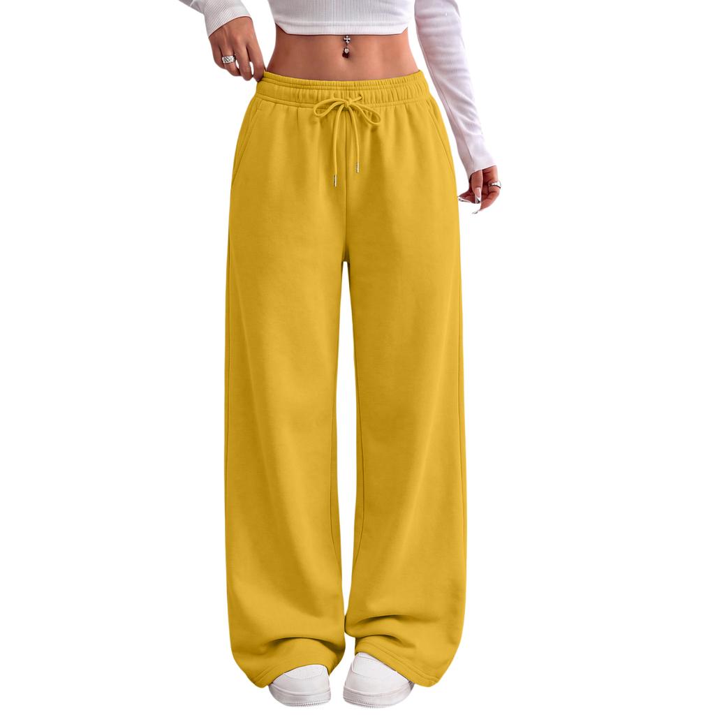 Women's Loose Fit Wide Leg Sweatpants with Drawstring for Everyday Casual Wear