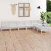 vidaXL 7 Pcs. Garden Lounge Set Solid Wood Pine White