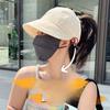 Women Can Wear Masks and Ponytail Hats for Women In Summer  Sun Protection  Small Empty Top Duck Tongue Fisherman Hat