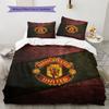 Manchester United F.C Pattern Bedding Quilt Set  Home Decoration  Gift (1 * Duvet Cover + 2 * Pillowcase  Without Core).xwn