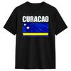 Casual T Shirt Beach Curacao Flag Inspired Motivational Quote Design Novelty T Shirts Cotton Tshirt Short Sleeve Tops