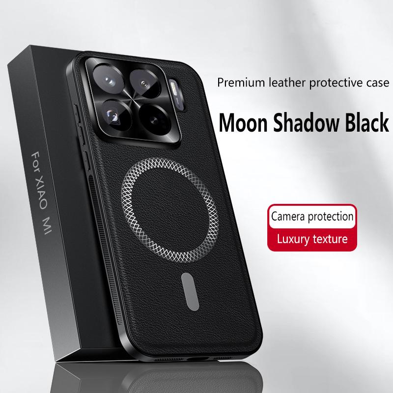 Zakelijke Luxe Echt Leer Krasbestendige Hoes Voor Xiaomi 17T 15T Pro 17 Pro Max 17 Ultra Voor Magsafe Opladen Anti-val Cover