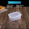 ZISIZ Square Transparent Plastic Food Storage Container