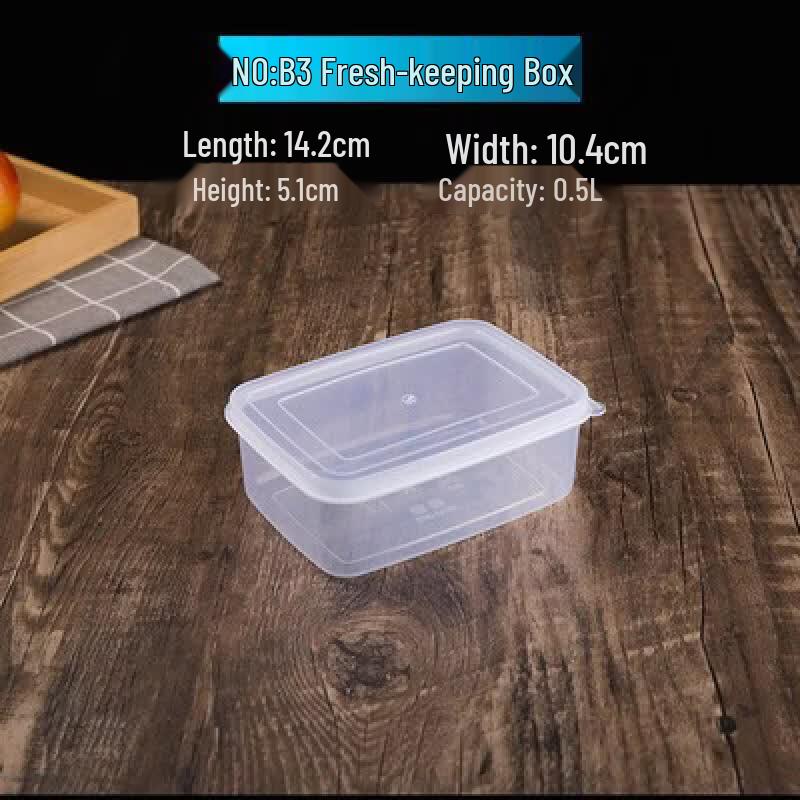 ZISIZ Square Transparent Plastic Food Storage Container
