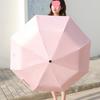 Dual-Use Automatic Folding Umbrella - Large Sunshade for Men & Women with Custom Logo and Sunscreen Protection.