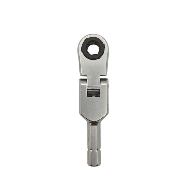 Ratcheting Torques Wrench Adjustable 1/4Inch Reversible Function For 6.35mm Hex Screws Durability Alloy Construction