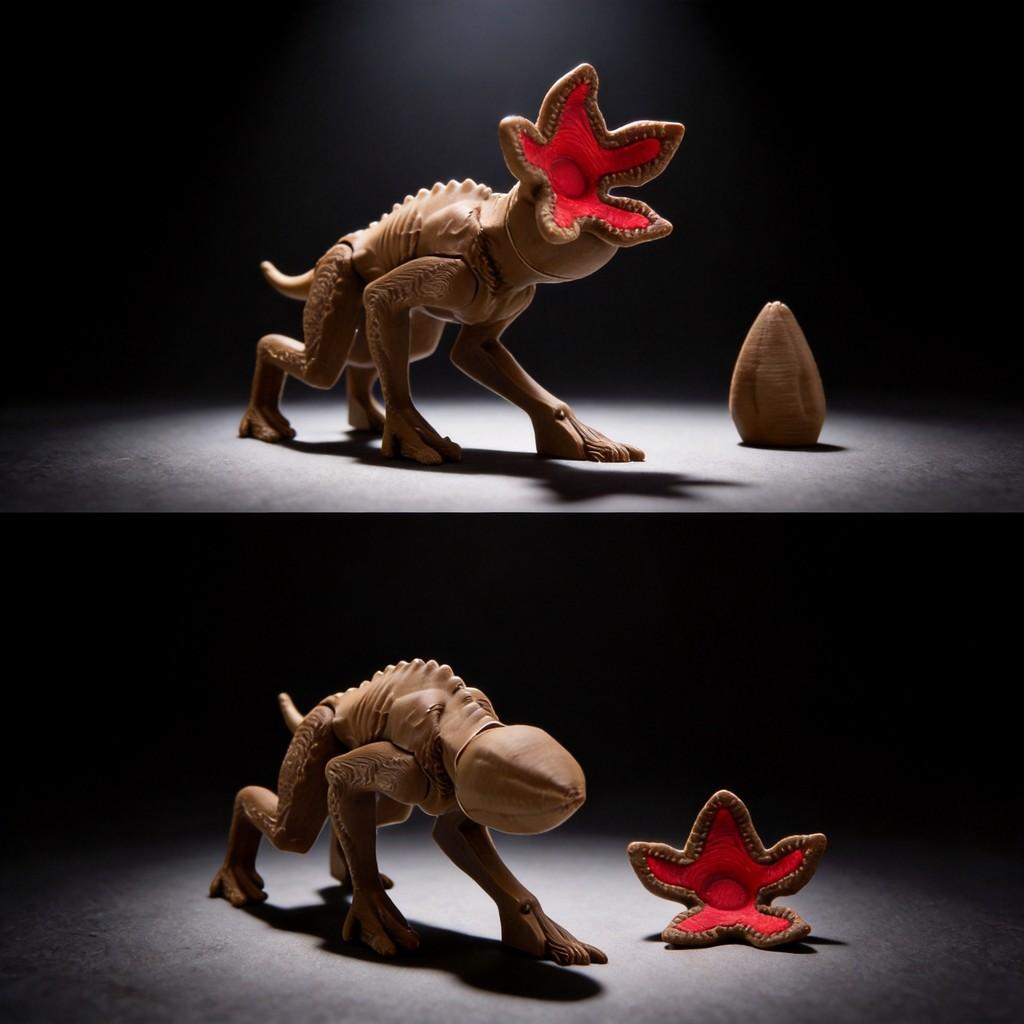 Figure à Assembler par Impression 3D Demodog Stranger Things Pour Décoration de Bureau et Collectionneurs