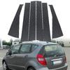 6pcs/set Carbon Fiber Car Pillar Post Door Window Trim Cover B C Column Stickers Fit For Mercedes Benz A Class W169 5-Door Hatchback 2005-2012