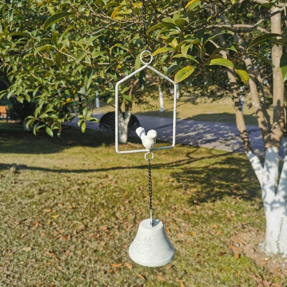 Garden Decoration Iron Wind Chime Ornaments Vintage Exquisite Metal Bell Pendant Creative Cut Hanging Decoration Scenic Spot