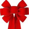 Red Velvet Cloth Gold Border Bow Christmas Decoration Creative Bow Suitable Indoor Outdoor Flower Garlands Gift Tree Top Hanging