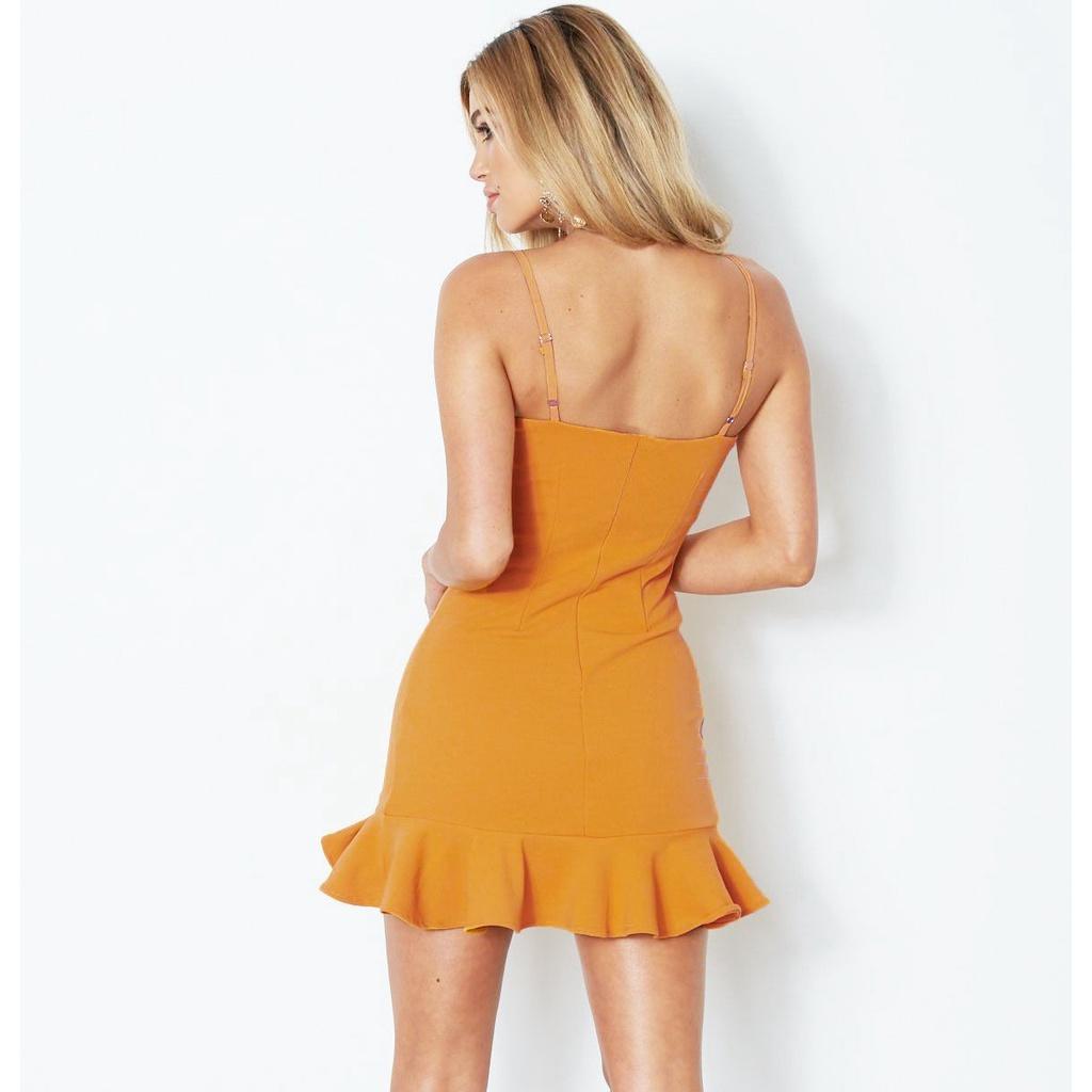 Elegante Damesmode Mini Geplooide Sling Jurk Rok Mouwloos Cocktailjurk
