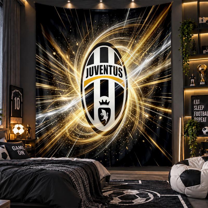Arazzo da Appendere a Parete Tessuto Stampato Juventus FC per Soggiorno Camera da Letto Decorazione per la Casa