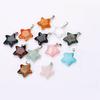 12PCS Natural Stone Color Five-Pointed Star Pendant for Jewelry Making DIY Necklace Earrings Accessories Charm Gift