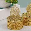 Portable Gold-plated Gold Hollow Box European Style Delicate Candy Container Box Handheld Packaging Gift Box Birthday Party