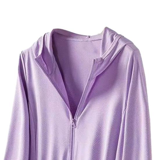 Sun Protection Jacket Hooded Long Sleeve 360-Degree Anti-UV Coat Lightweight Breathable Mesh Fabric Outdoor Summer Coat
