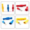 Connecteur de fil électrique en PVC, 50 pièces, 25 jeux de connecteurs femelles et mâles, 6.3mm, borne à sertir isolée, bleu, jaune, rouge, FDFD MDD2