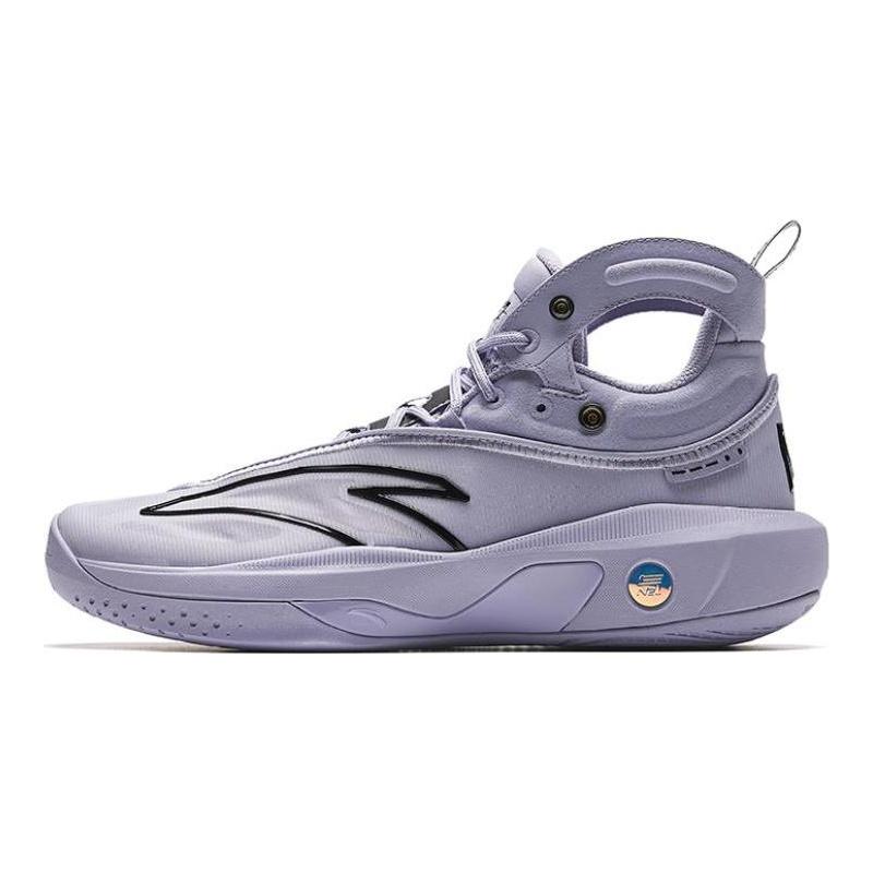 Anta KT8 KT 8, Father And Son Slip Resistant Abrasion Resistant Low Top Basketball Shoes Men's Purple Black 112331101-2