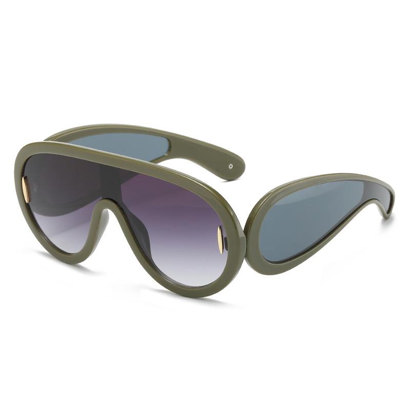 Y2K Vintage Designer Oversized Pilot Sunglasses Ladies For Men Fashion Mirror Shades Trendy Punk Cool Sun Glasses UV400