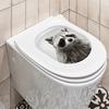 Raccoon Squirrel Bathroom Sticker Removable Self-adhesive Waterproof Art PVC Living Room Wall Toilet Animal Toilet Lid Decoration Decal