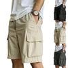 Men's Loose Fit Cargo Shorts with Multiple Pockets Drawstring Waist Casual Lightweight Fabric for Outdoor Activities