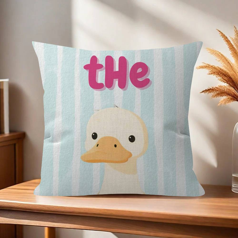 What The Duck Print Art Funny Decorative Room Aesthetics Pillow Case Home Decor Bedroom Sofa Bed Couch Pillow Cover x