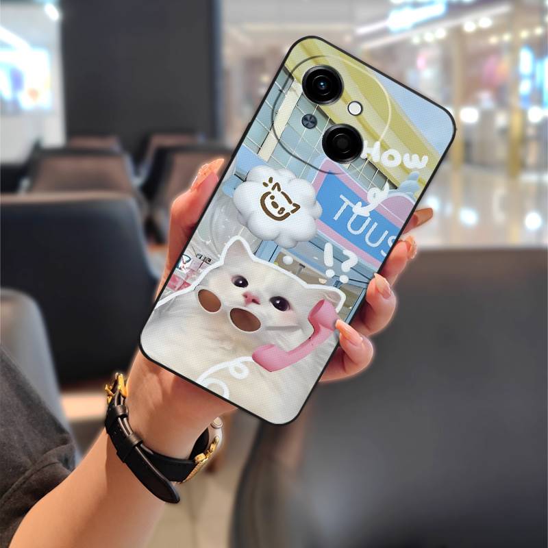 Custodia per Telefono Carina per Coppia per Tecno POP9 4G/Spark GO 1/GO1S/KL4 Avvolgimento Completo Protettiva Anti-urto Resistente allo Sporco Graffiti TPU