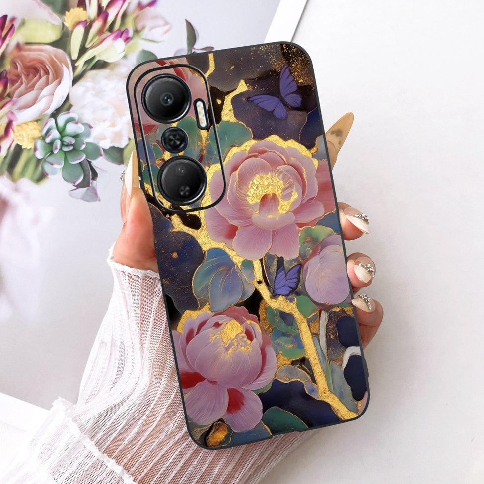 Case For Infinix Hot 20 4G Cover Cute Cat Fashion Butterfly Painted Casing For Infinix X6826 X6826B X6826C