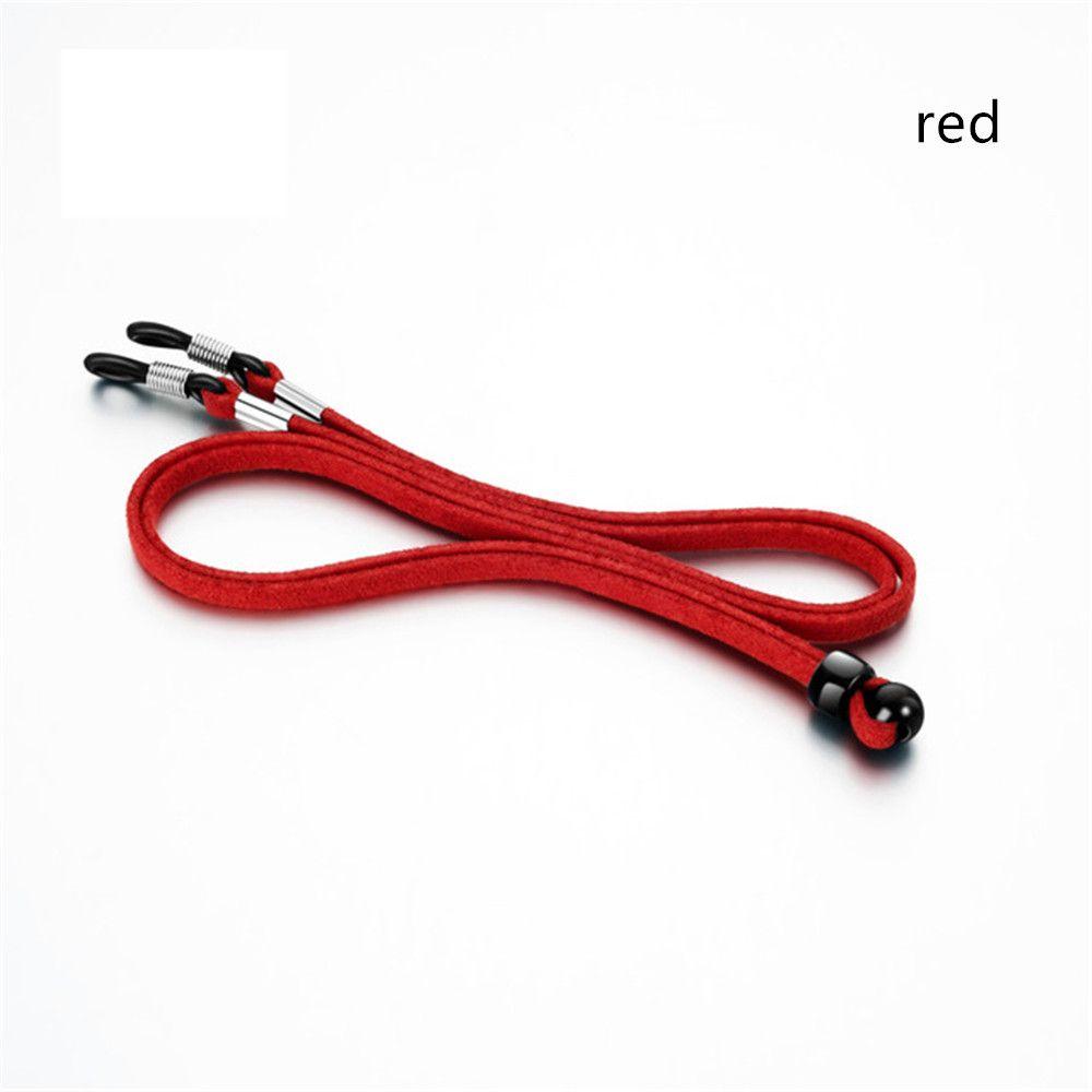 Adjustable Non-slip Leather Reading Glasses Chain Anti-lost Face Mask Lanyards Neck Straps