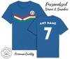 Italia Strip T-Shirt Personalised Name and No Italy Kids Baby,Football 6 Nations