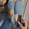 Elastic Knitting Flats Slip On Shoes for Women Summer Breathable Soft Loafers Woman Lightweight Casual Shoes Mom Moccasins