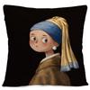 Funny Cartoon Famous Painting Cushion Cover Cute Mona Lisa Van Gogh Throw Pillow Case For Sofa Living Room Home Decor Pillowcase