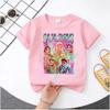 2026 New  K-POP Saja Boys Print Short-Sleeved Spring Summer Clothing for Boys and Girls Cute Cotton T-shirt for Boys and Girls