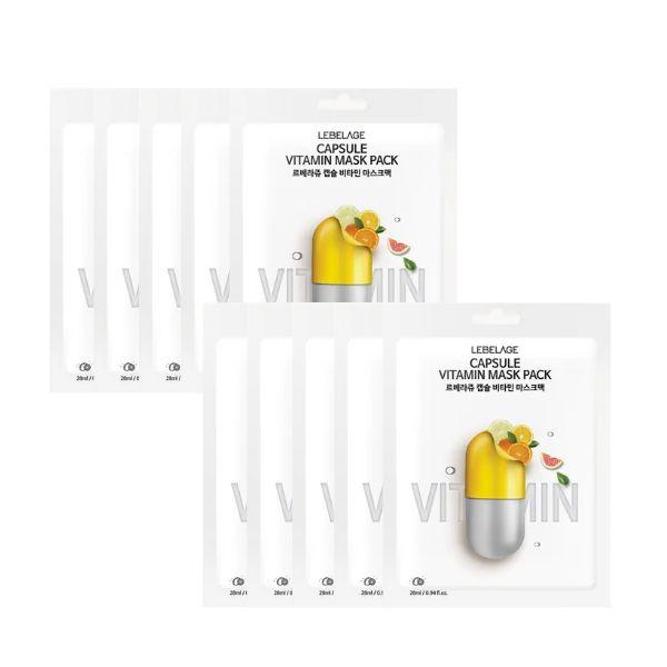LEBELAGE Capsule Vitamin Mask Pack 10 Sheets
