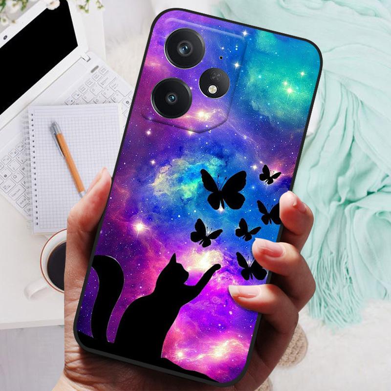 Für Realme Neo7 Hülle Weiche Silikonhülle Schwarzer Bumper TPU Für Realme Neo 7 Hülle Neo7 5G Funda Handyhüllen Matte Rückseite