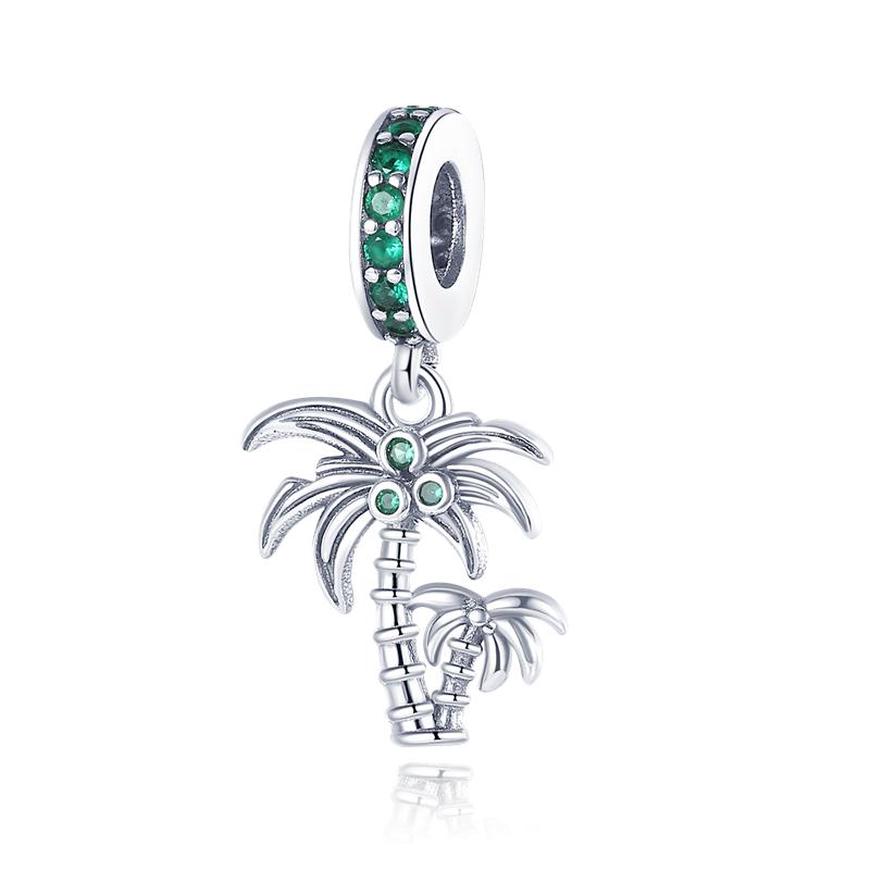 925 Silver Green Series Tree Cactus Avocado Pendant DIY Charm Beads Fit Bangle Charms Bracelet Women Jewelry