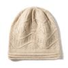 Cashmere Autumn and Winter New Style Women's High End Solid Color Warm Fashion Knitted Casual Curled Lotus Top Hat