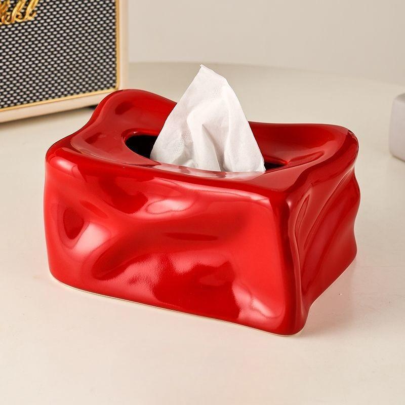 Ins Luxury Creative Ceramic Tissue Box Holder for Living Room Home Desktop Decor