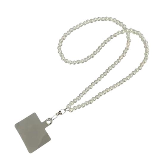 Șnur pentru telefon mobil cu lanț reglabil, colier crossbody cu perle artificiale, curea de încheietură anti-pierdere pentru accesorii husă telefon
