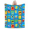 Sesames Streets Plush Blanket Kids Flannel Throw Blanket For Couch Chair Sofa Bed Soft Warm Design Quality Bedspread Gift