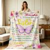 All Season Soft Flannel Sister Floral Butterfly Print Blanket Warm Cozy Throw Blanket for Sofa Bedroom Living Room Office Relaxing Gift for Sister