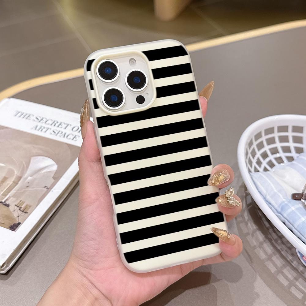 Matt Godisfärg 2-i-1 Fodral för Redmi Note A5 A3 15 14 14C 13 13C 12 12C 11 A1 10 9T 9A 9 Pro 4G 5G Mode Svarta Linjer