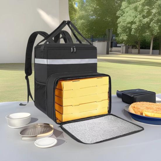 Borsa per Consegna Cibo Zaino Isotermico Grande Capacità Forte Portata Espandibile