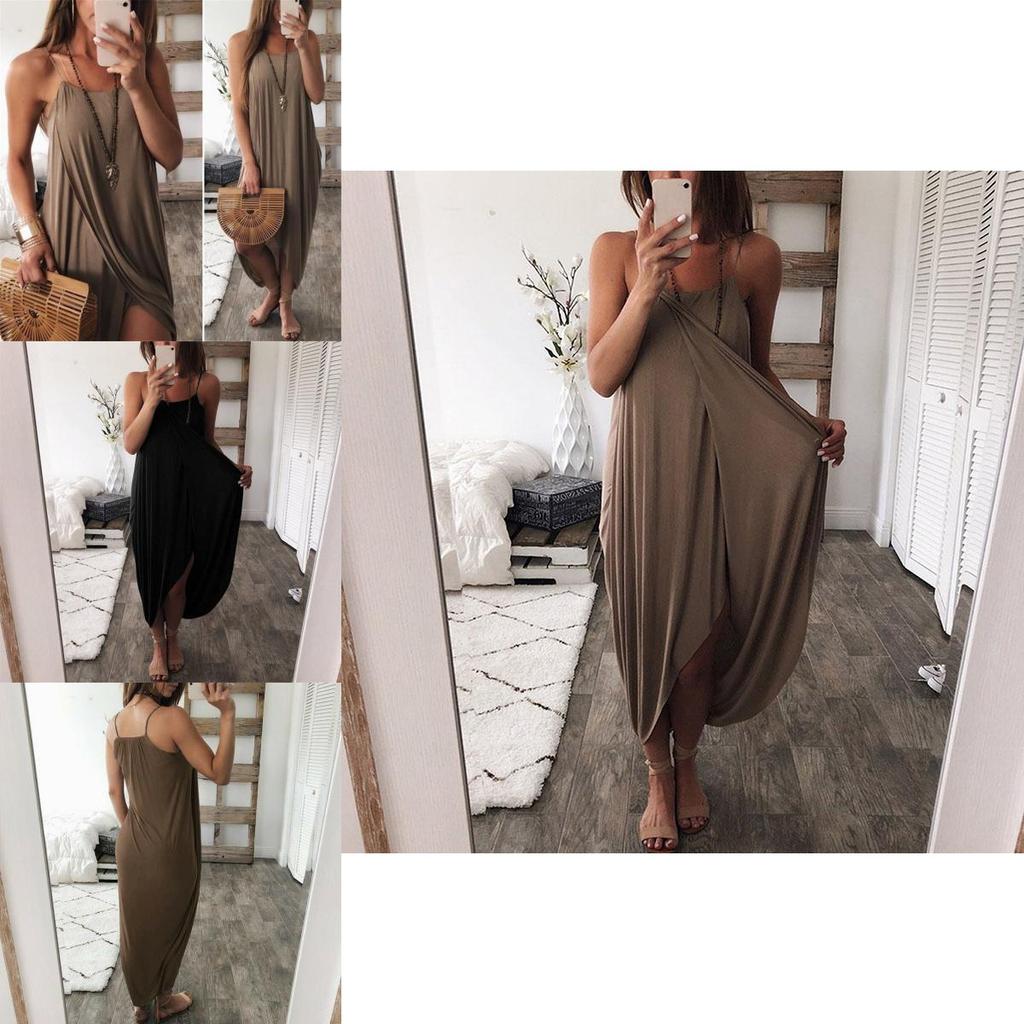 Elegante Zomer Maxi Jurk voor Vrouwen in Grote Maten met Mouwloos Hoge Taille Ontwerp