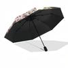1pc Mystical Mandala Design Umbrella with Plastic Handle,Suitable for All Seasons UmbrellaPT555