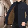 Herfst-Winter Dikkere Casual Veelzijdige Jas met Opstaande Kraag van Pluche Wol voor Mannen