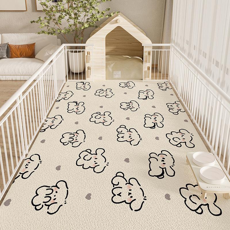 Cartoon Letter Bone Pet Playpen Mat Waterproof Non‑Slip Stain‑Resistant Easy‑Clean Large Pad For Dog Cat Indoor Playpen