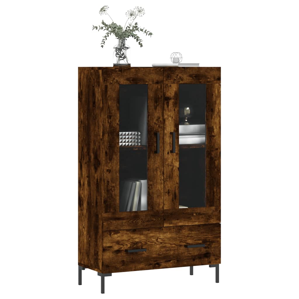 Vidaxl Tall Cabinet, Smoked Oak, 69.5X31X115 Cm