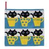 Nishikawa Atsuko Matano Wasdoek 34x35cm Zacht tot de Pluizige afwerking met ontwricht MT3658 Beker Gemaakt in Blauw TT33104641 Wasbaar, aanraking, 100% Katoen,
