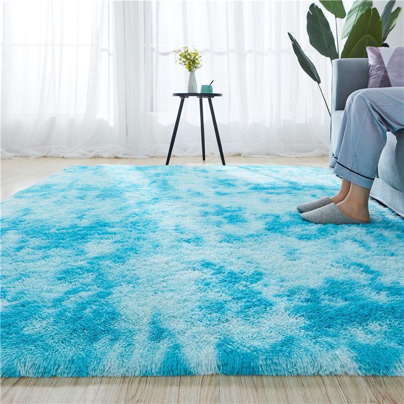 Nordic Silk Wool Tie-Dyed Carpet: Dirt-Resistant, Easy-Care Living Room/Bedroom Mat